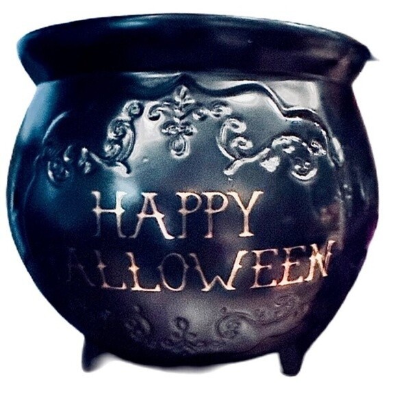 Magenta‎ Ceramic Happy Halloween Cauldron - Picture 5 of 11